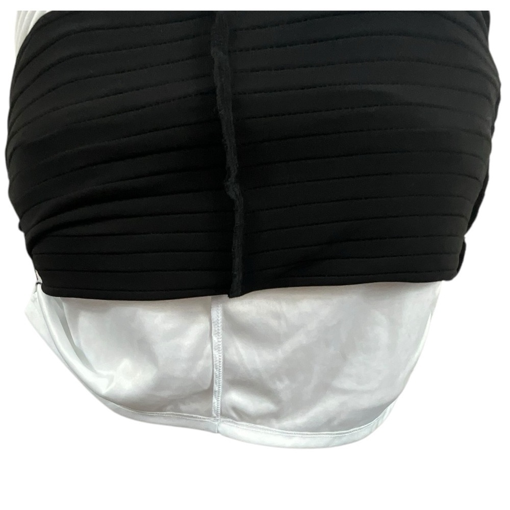Calvin Klein Women's Black and White Color Block‎ Pin Tuck Dress - Picture 7 of 10